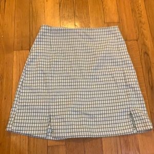 Green plaid Brandy Melville mini skirt